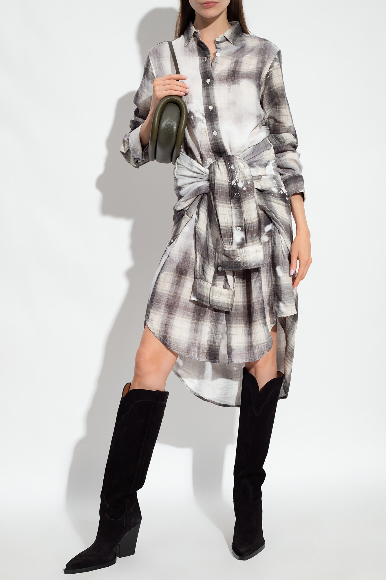 Grey Shirt dress R13 Vitkac GB